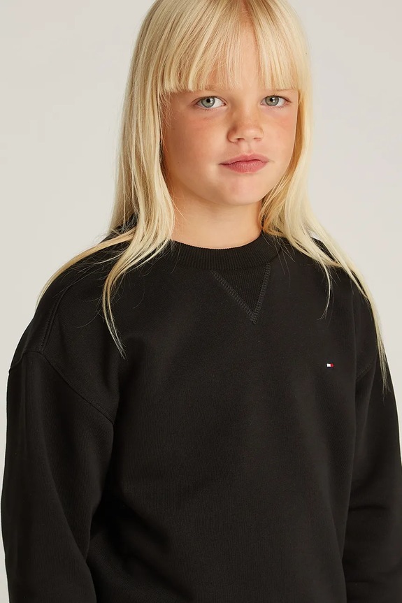 Dětská mikina Tommy Hilfiger černá KS0KS00534.PPYA