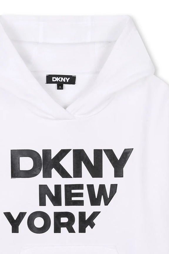 Αγορίστικα Παιδική βαμβακερή μπλούζα Dkny D62248.114.150 λευκό