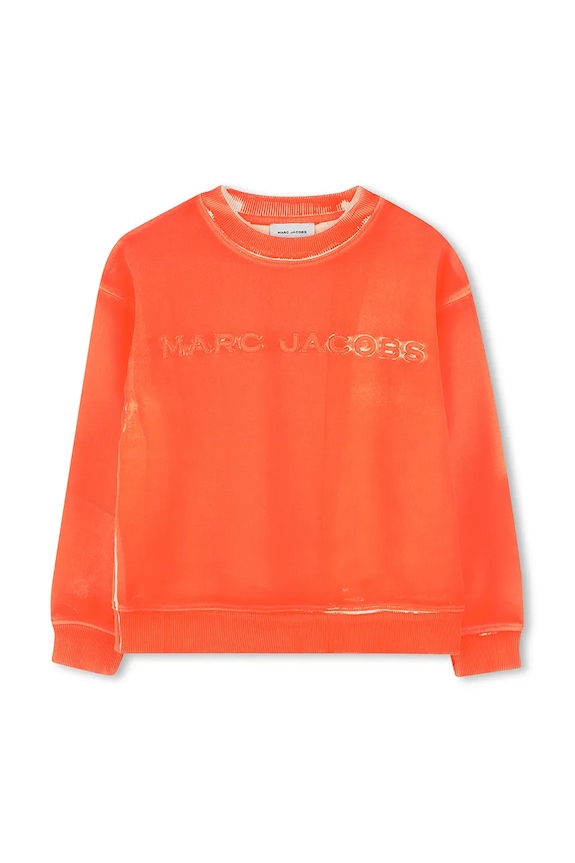 Otroški bombažen pulover Marc Jacobs W60435.114.150 oranžna SS25