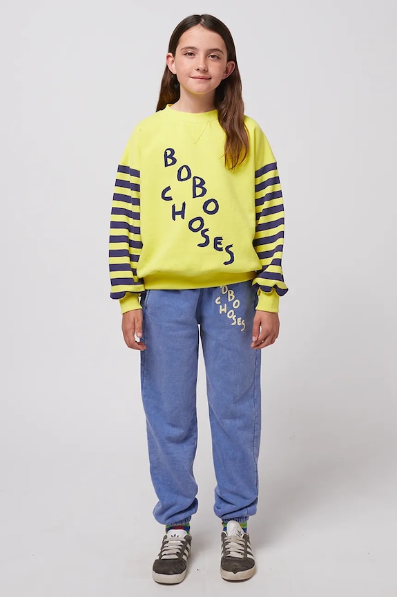 Bobo Choses hanorac de bumbac pentru copii galben 125AC039