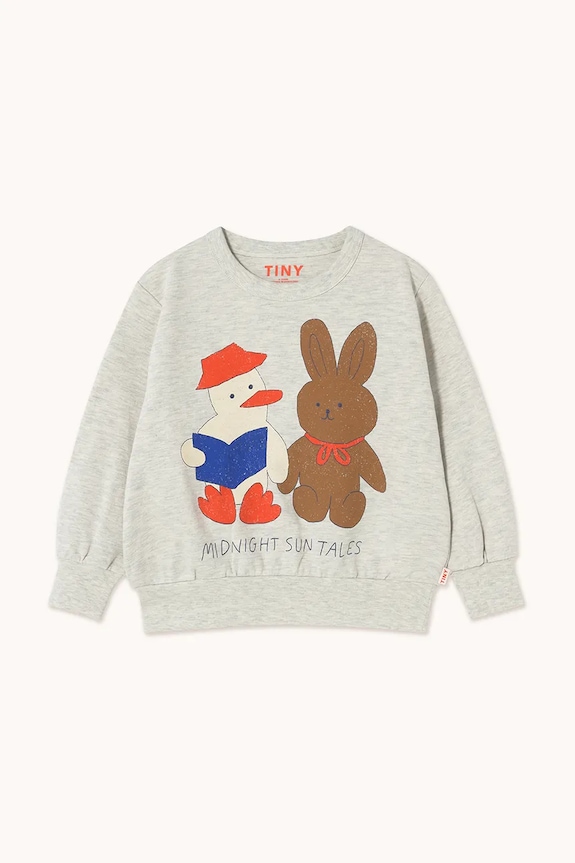 Detská bavlnená mikina Tinycottons READERS GRAPHIC SWEATSHIRT SS25.103 béžová SS25