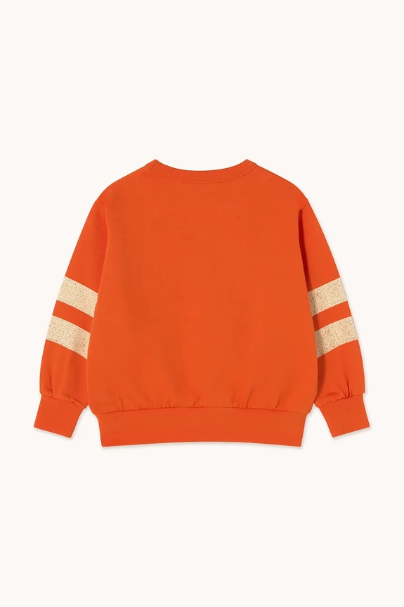 Chlapec Detská bavlnená mikina Tinycottons STRIPES LOGO SWEATSHIRT SS25.155 oranžová