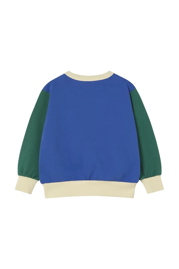 Băieți Tinycottons hanorac de bumbac pentru copii COLOR BLOCK SWEATSHIRT SS25.161 albastru