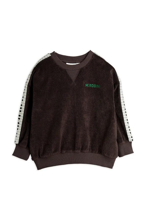 Dječaci Dječja pamučna dukserica Mini Rodini Piano terry 2522015599 crna