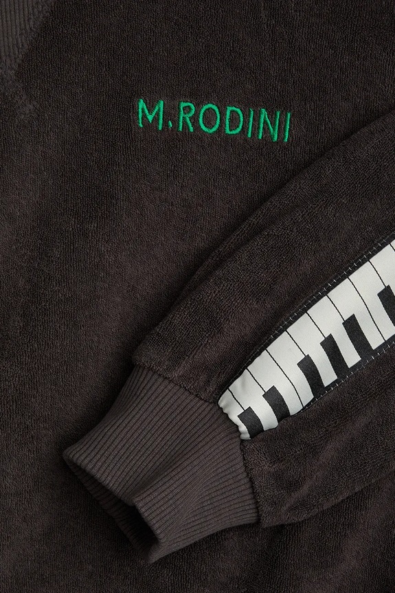Dječja pamučna dukserica Mini Rodini Piano terry 2522015599 crna