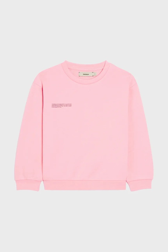 Суичър Pangaia KIDS' 365 MIDWEIGHT SWEATSHIRT без качулка розов 10000279.CARRYOVER