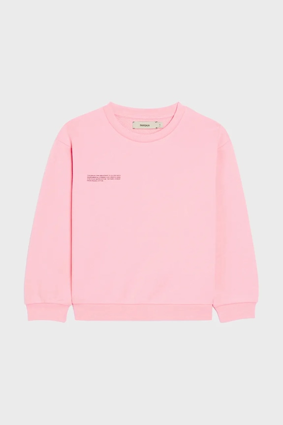 Суичър Pangaia KIDS' 365 MIDWEIGHT SWEATSHIRT без качулка розов 10000279.CARRYOVER