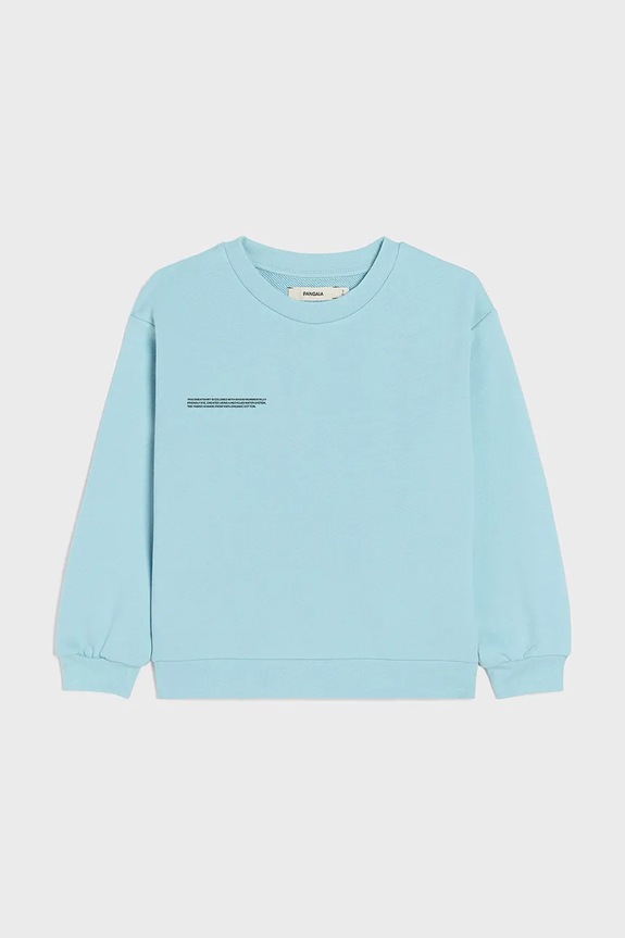 Pangaia felső KIDS' 365 MIDWEIGHT SWEATSHIRT pamut kék 10000279.CARRYOVER