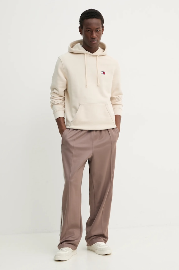 Βαμβακερή μπλούζα Tommy Jeans DM0DM20258 μπεζ AW25