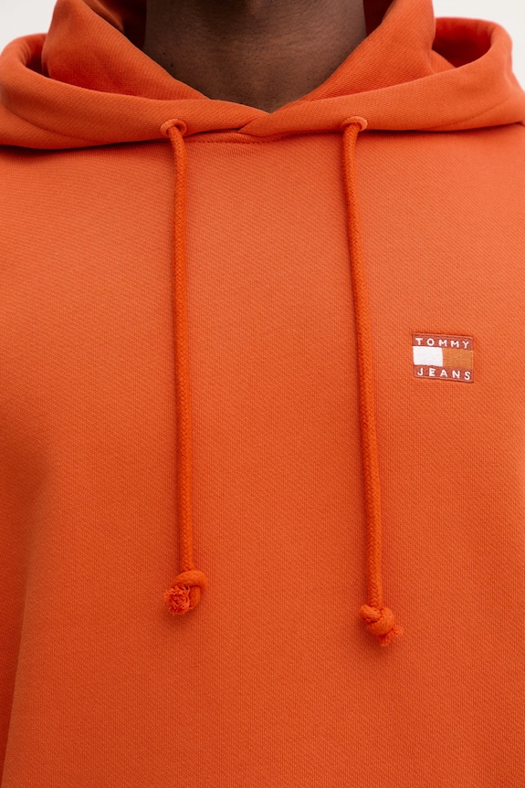 Bavlnená mikina Tommy Jeans DM0DM20258 oranžová