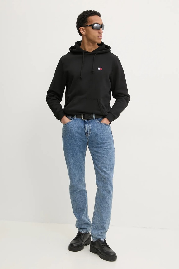 Bavlnená mikina Tommy Jeans DM0DM20258 čierna AW25