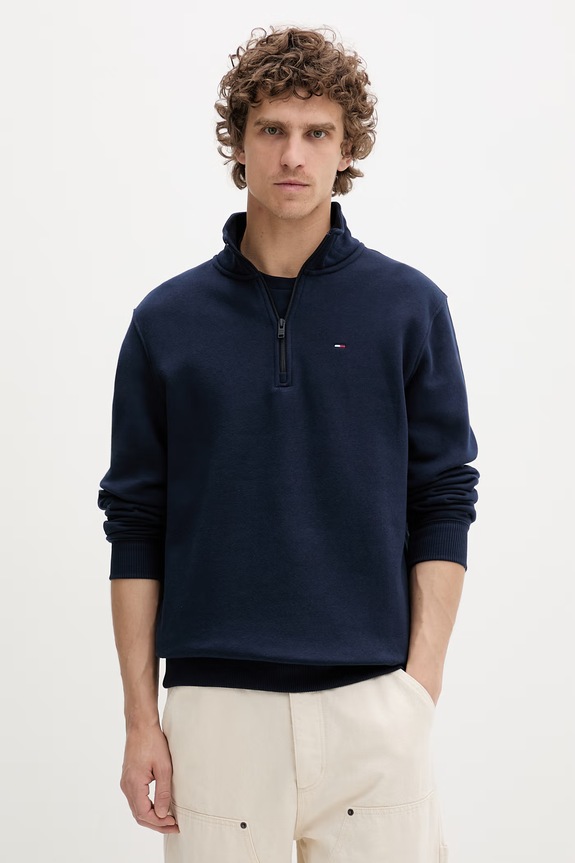 Tommy Jeans hanorac pentru bărbați, cu bumbac bleumarin DM0DM20339