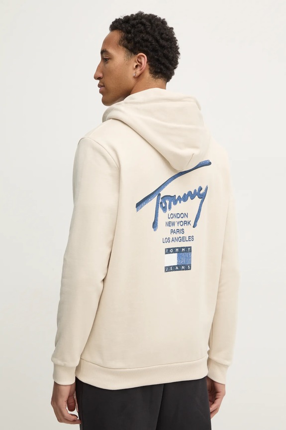 Odzież Tommy Jeans bluza bawełniana DM0DM21101 beżowy