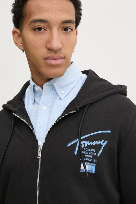 Tommy Jeans bluza bawełniana czarny DM0DM21101