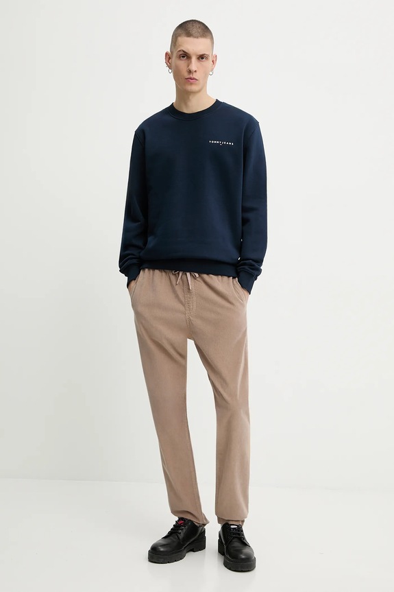 Tommy Jeans μπλούζα ανδρική βαμβακερή DM0DM20249 σκούρο μπλε SS26