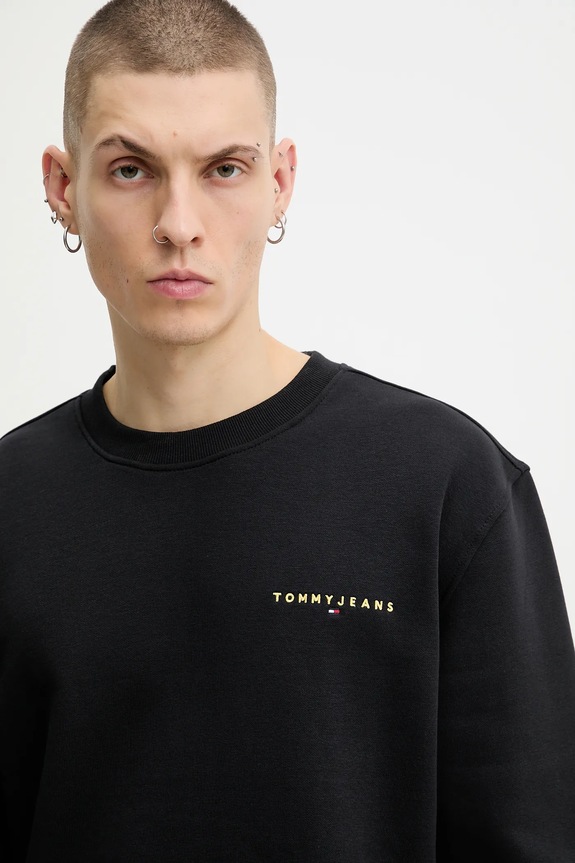 Tommy Jeans bluza męska z bawełną czarny DM0DM20249