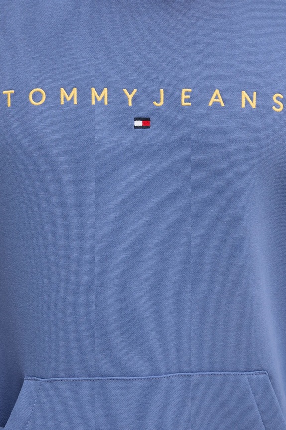 Tommy Jeans mikina s kapucňou pánska s bavlnou modrá DM0DM20746