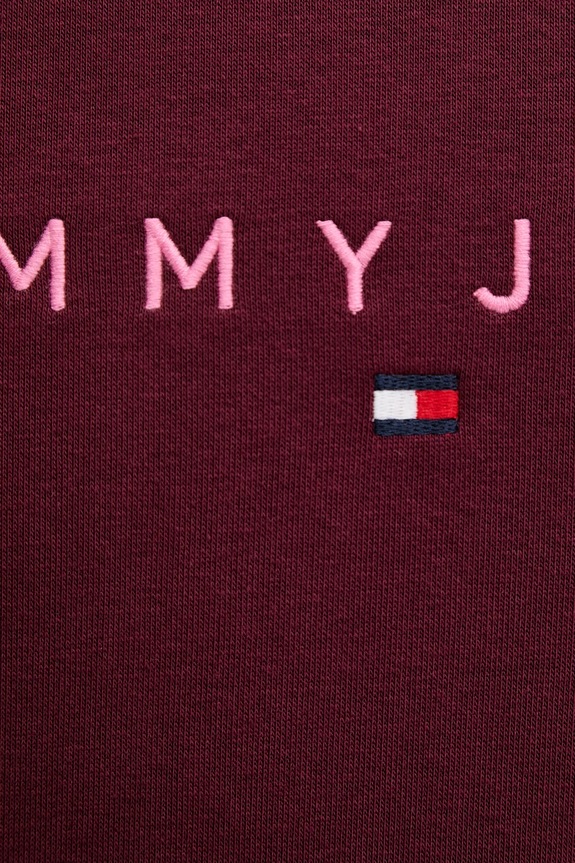 Tommy Jeans hanorac cu glugă bărbătesc cu bumbac DM0DM20746 burgundia