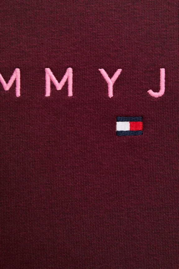 Tommy Jeans hanorac cu glugă bărbătesc cu bumbac DM0DM20746 burgundia