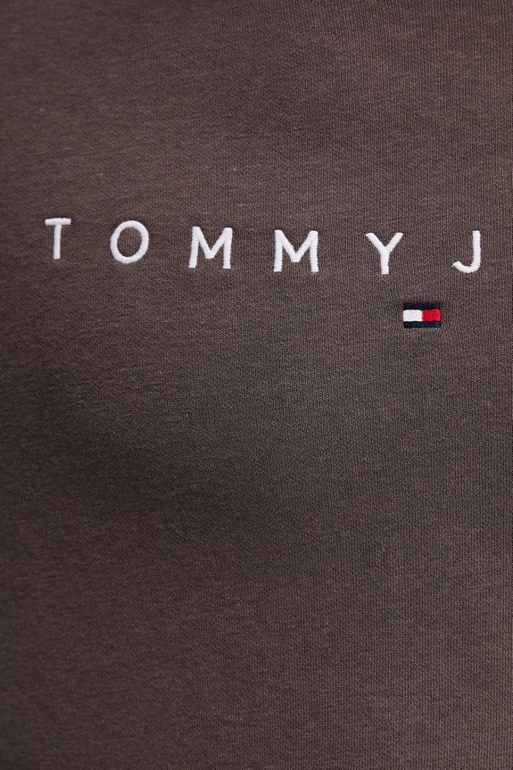 Tommy Jeans hanorac cu glugă masculin din bumbac DM0DM20746 maro