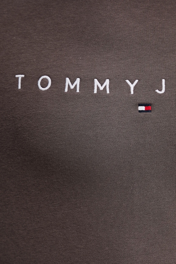 Tommy Jeans hanorac cu glugă masculin din bumbac DM0DM20746 maro