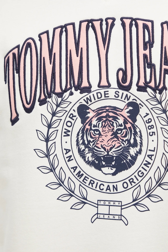 Bavlněná mikina Tommy Jeans DM0DM20640 béžová