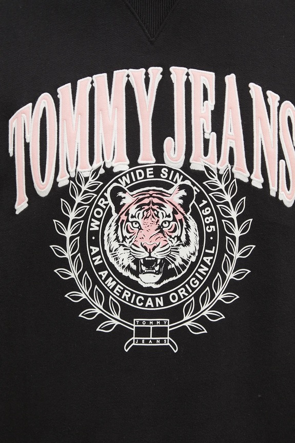 Bavlnená mikina Tommy Jeans DM0DM20640 čierna