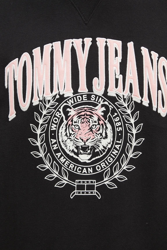 Bavlnená mikina Tommy Jeans DM0DM20640 čierna