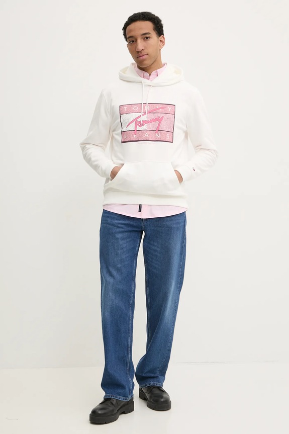 Bavlnená mikina Tommy Jeans DM0DM21100 béžová SS25