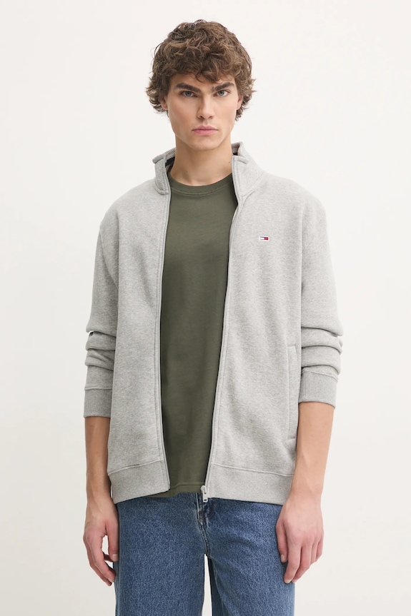 Dukserica Tommy Jeans bez uzorka siva DM0DM20340