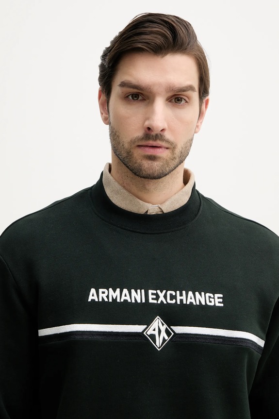 Bombažen pulover Armani Exchange črna XM000226.AF12656