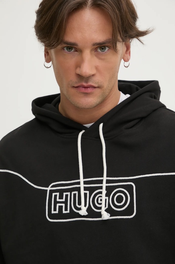 Hugo Blue bluza bawełniana czarny 50530342