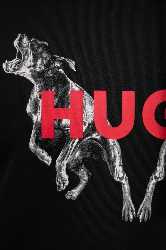 Pamučna dukserica HUGO 50530580 crna