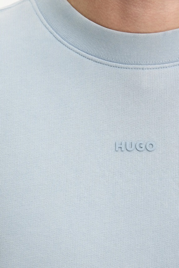 HUGO bluza bawełniana 50540920 niebieski