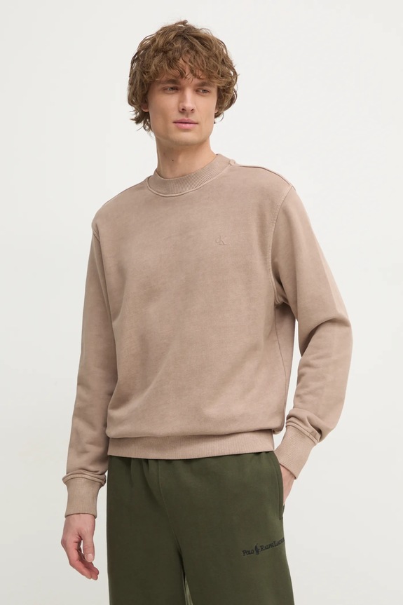 Calvin Klein Jeans bluza bawełna beżowy J30J327079