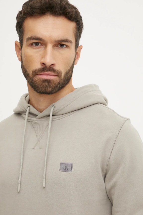 Calvin Klein Jeans hanorac de bumbac gri J30J327113