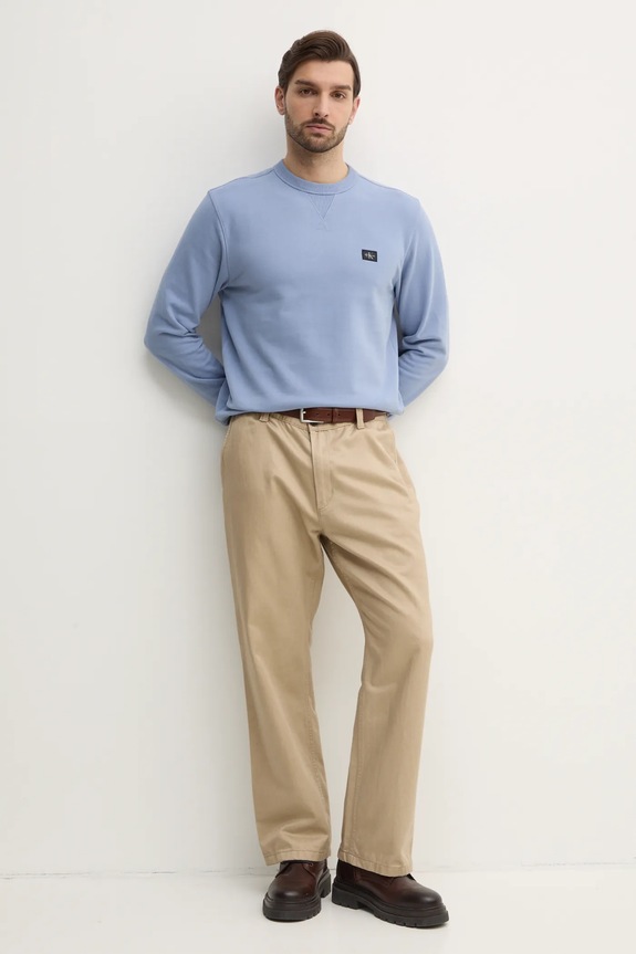 Памучен суичър Calvin Klein Jeans J30J327115 син SS25