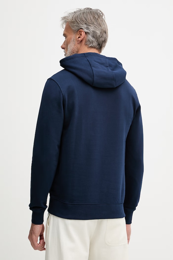 Îmbrăcăminte Tommy Hilfiger Hanorac cu glugă de bărbați din bumbac MW0MW37235 bleumarin
