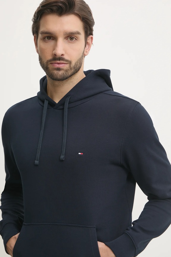Tommy Hilfiger hanorac cu glugă bărbătesc din bumbac bleumarin MW0MW37235