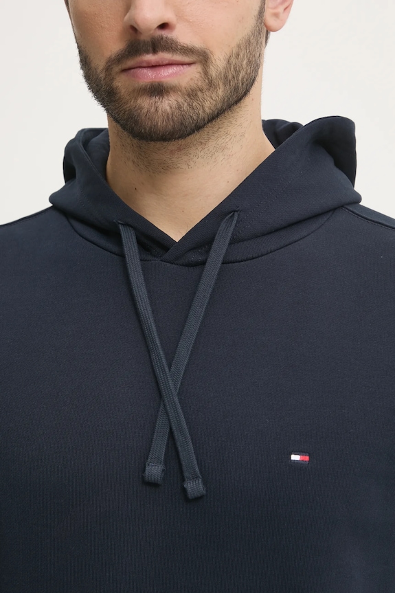 Tommy Hilfiger hanorac cu glugă bărbătesc din bumbac MW0MW37235 bleumarin