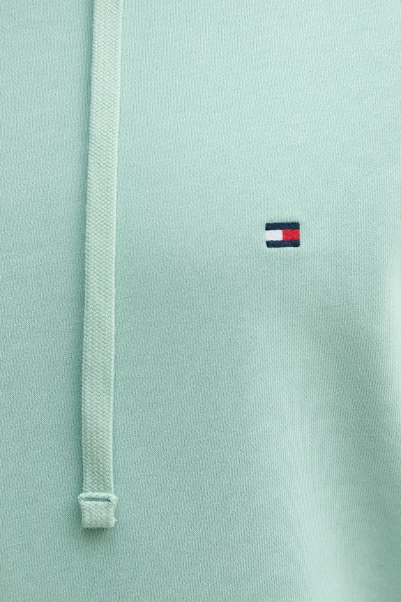 Tommy Hilfiger hanorac cu glugă bărbați din bumbac MW0MW37235 turcoaz