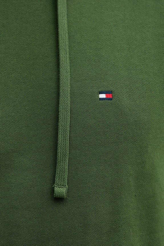 Tommy Hilfiger hanorac cu glugă bărbați din bumbac MW0MW37235 verde