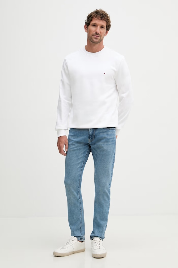 Tommy Hilfiger bluza męska bawełniana MW0MW37237 biały SS26