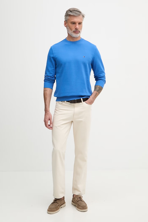 Tommy Hilfiger mikina pánska bavlnená MW0MW37237 modrá SS26