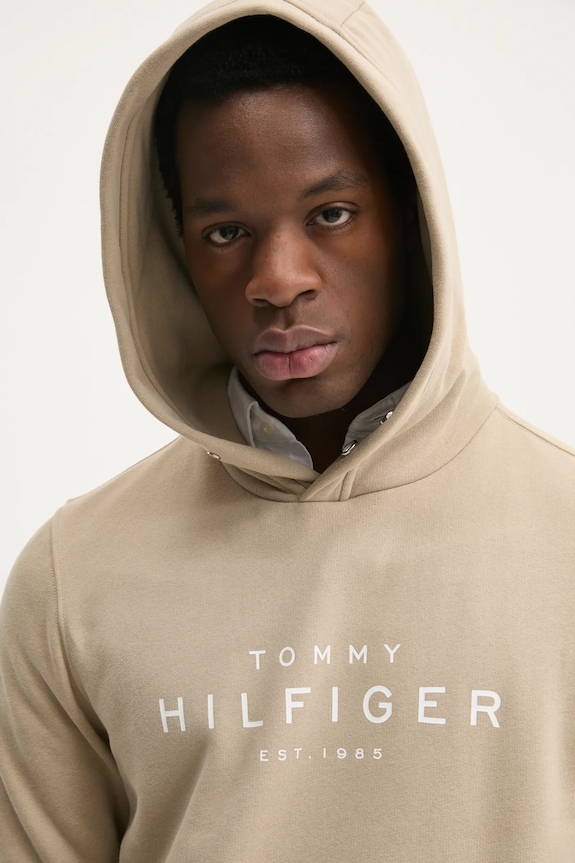 Dukserica Tommy Hilfiger bež MW0MW37455