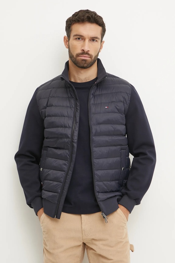 Mikina Tommy Hilfiger bez kapuce námořnická modř MW0MW37461