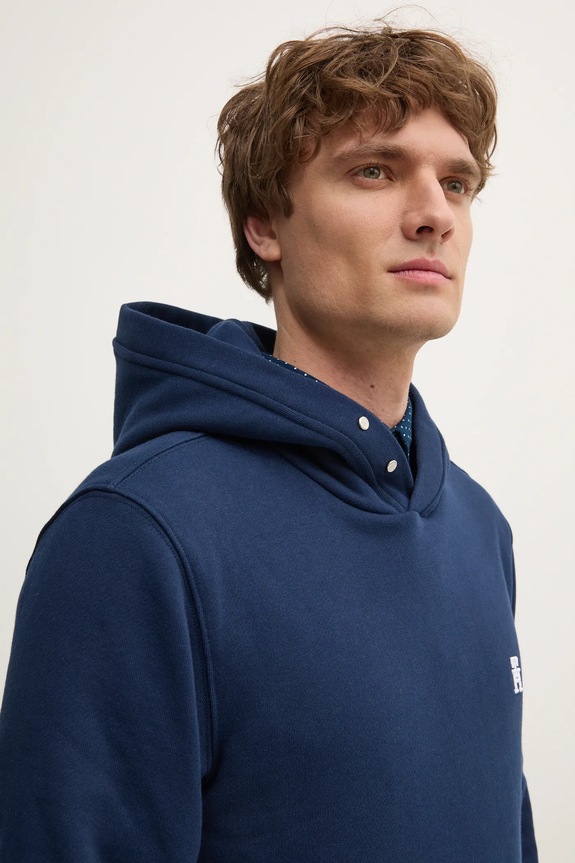 Tommy Hilfiger hanorac de bumbac bleumarin MW0MW37469