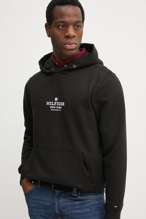 Tommy Hilfiger felső fekete MW0MW39050