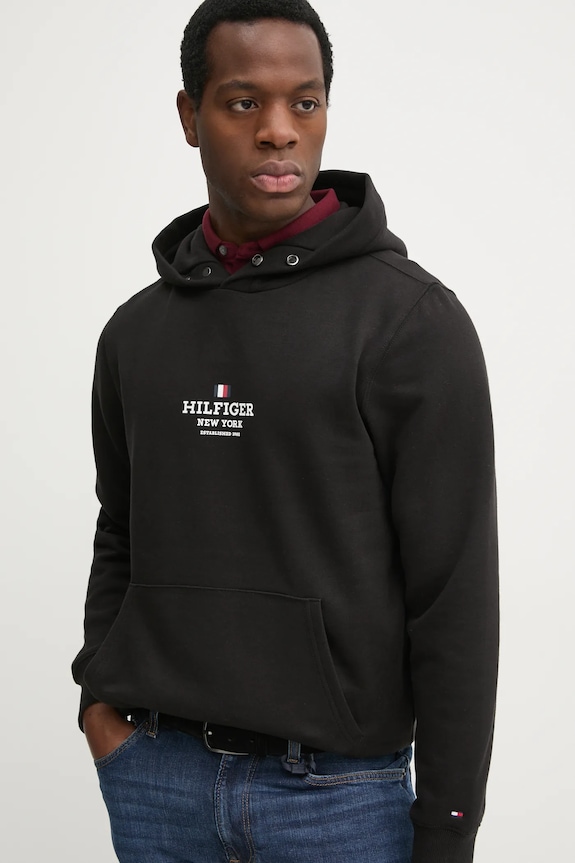 Tommy Hilfiger felső fekete MW0MW39050