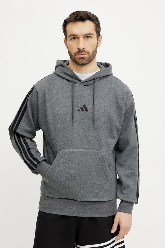 adidas bluza Essentials imprimeu gri JW4308